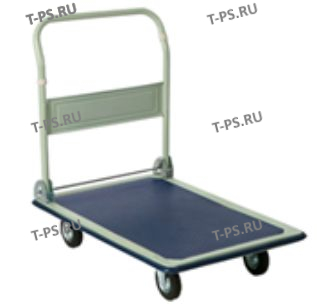Тележка платформенная 150 кг PH150 (480х740) со складной ручкой (пластиковые колеса 125 мм)
