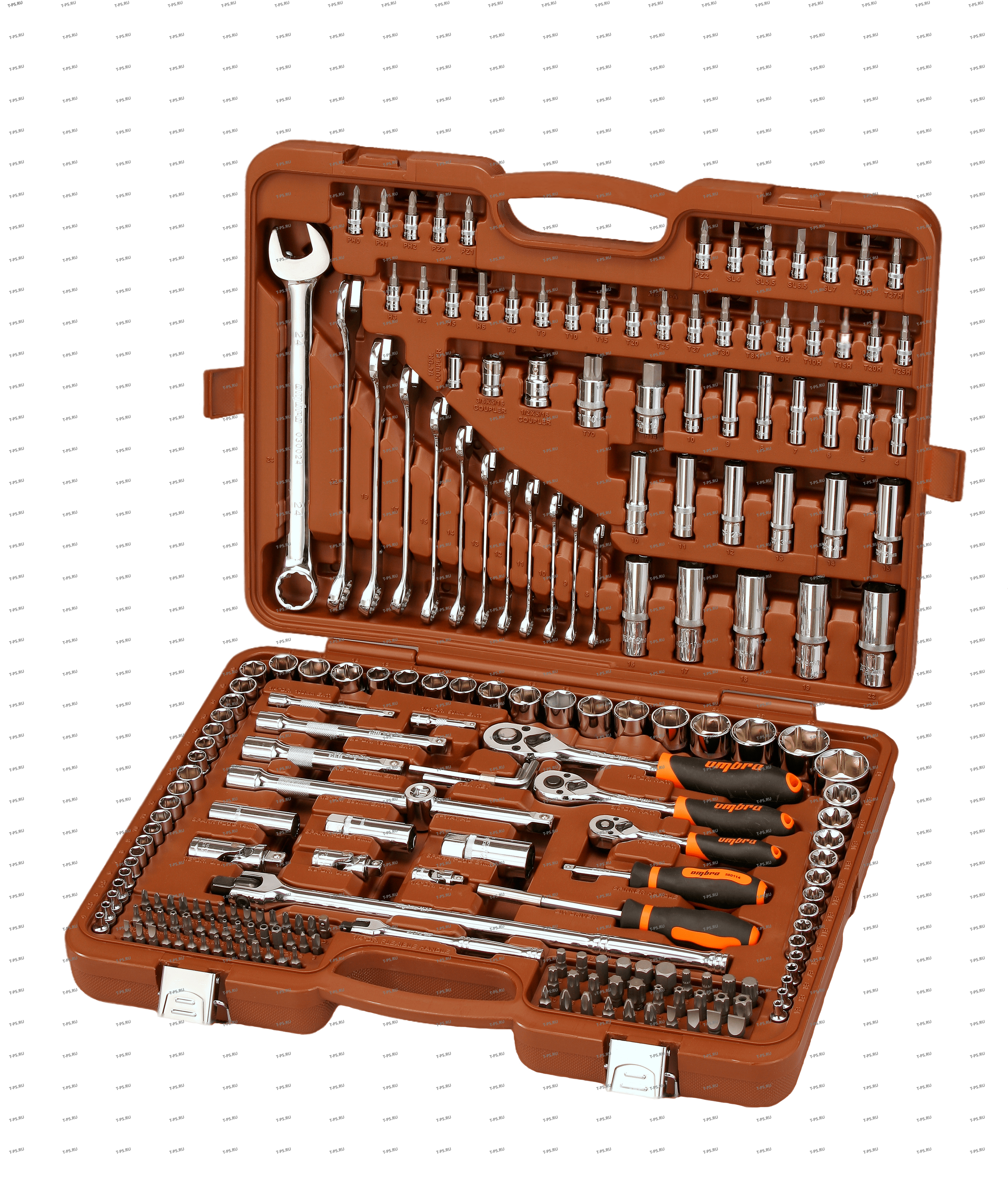 OMT216S Набор инструмента универсальный 14, 38, 12DR, 216 предметов