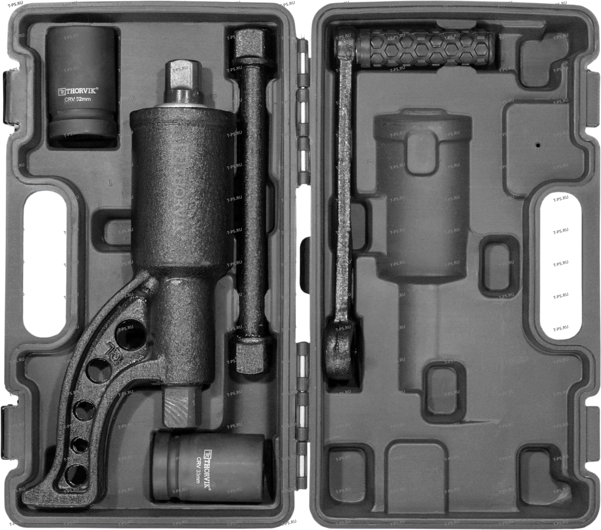LSW2 Гайковерт ручной механический 1DR, 3800 Нм и головки торцевые 1DR 32 мм, 33 мм