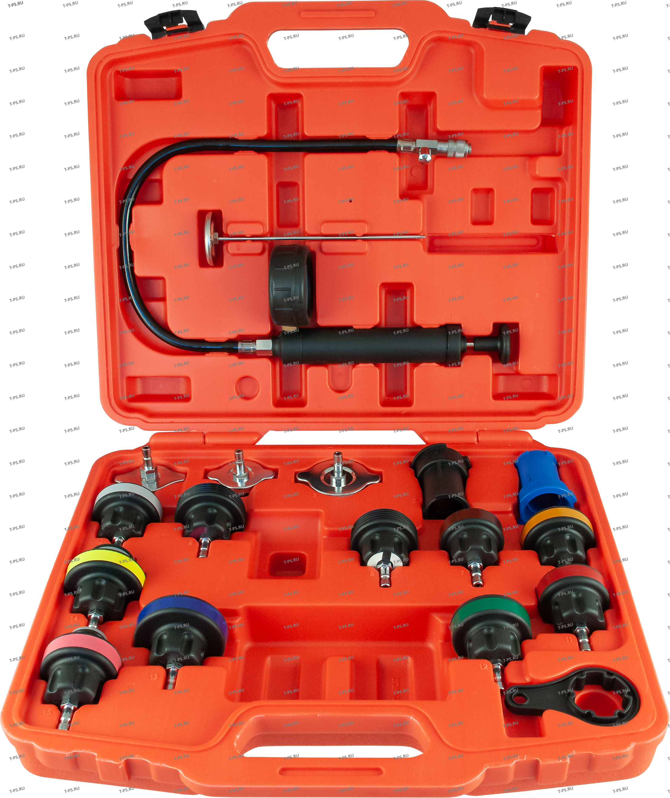 RPTS18 Набор для тестирования герметичности системы охлаждения, 18 предметов