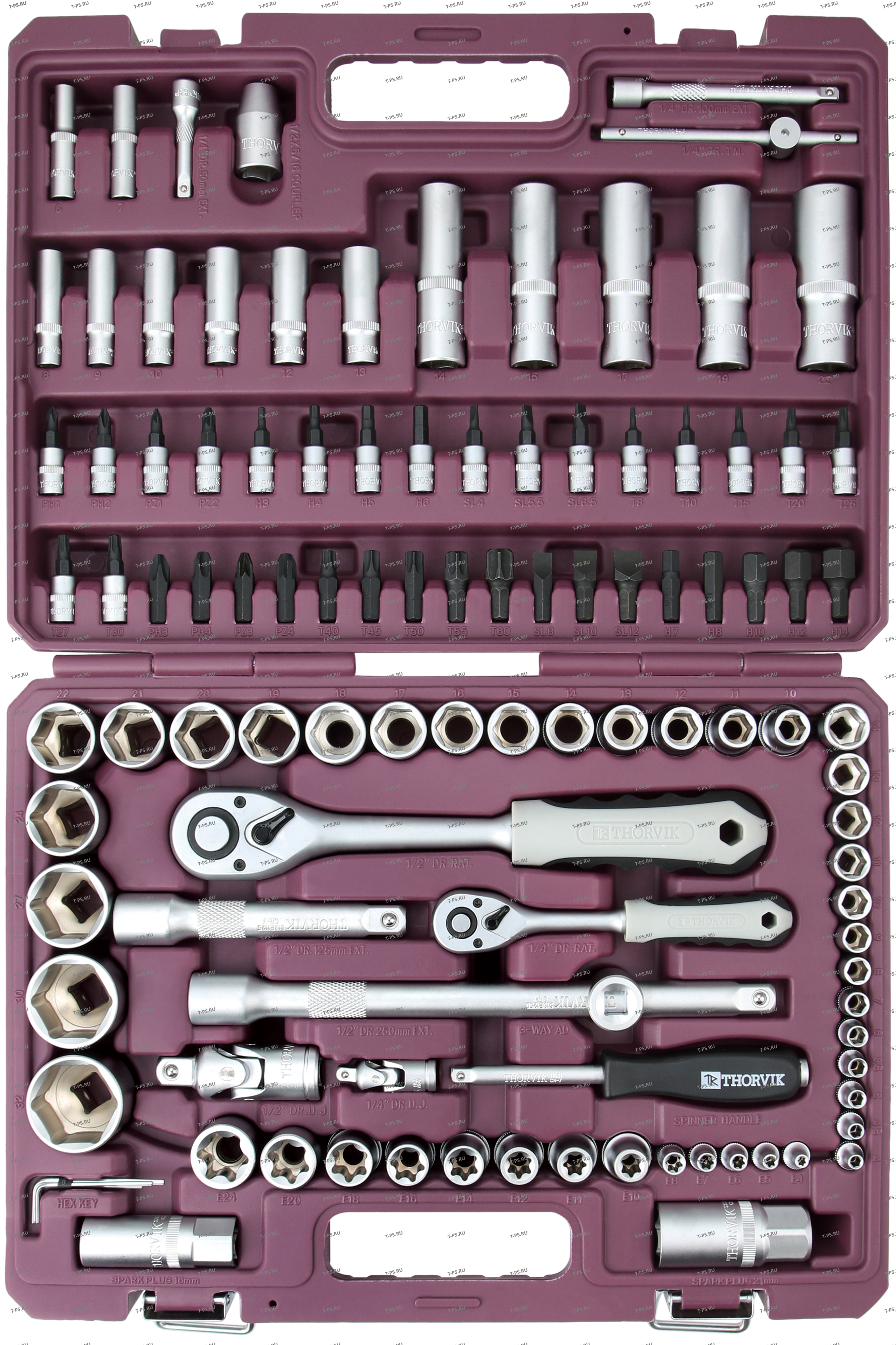 TS108 Набор инструмента универсальный 14, 12DR, 108 предметов